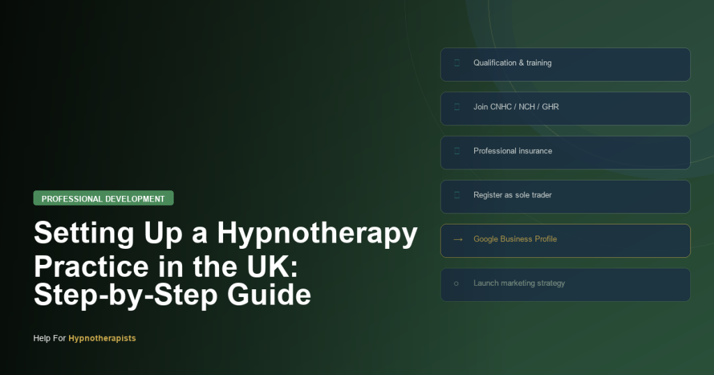 Setting up a hypnotherapy practice in the UK